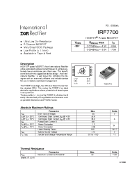 Datasheet IRF7700 manufacturer IRF