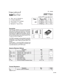 Datasheet IRF7701 manufacturer IRF