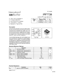 Datasheet IRF7726 manufacturer IRF