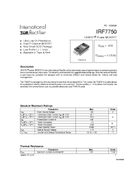 Datasheet IRF7750 manufacturer IRF