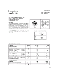 Datasheet IRF7807V manufacturer IRF