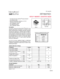 Datasheet IRF7807VD1 manufacturer IRF