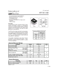 Datasheet IRF7811AV manufacturer IRF