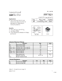 Datasheet IRF7821 manufacturer IRF