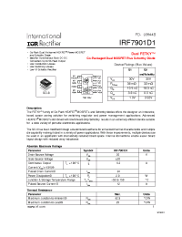 Datasheet IRF7901D1 manufacturer IRF