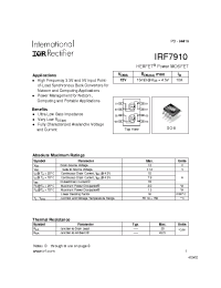 Datasheet IRF7910 manufacturer IRF