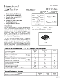 Datasheet IRF9953 manufacturer IRF