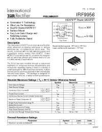 Datasheet IRF9956 manufacturer IRF