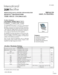 Datasheet IRFAG30 manufacturer IRF