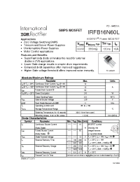 Datasheet IRFB16N60L manufacturer IRF