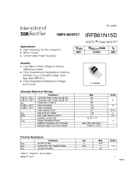 Datasheet IRFB61N15D manufacturer IRF