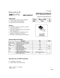 Datasheet IRFBA22N50 manufacturer IRF