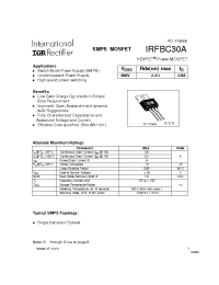 Datasheet IRFBC30A manufacturer IRF