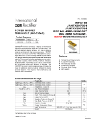 Datasheet IRFG110 manufacturer IRF