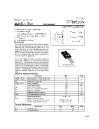 Datasheet IRFI9520N manufacturer IRF
