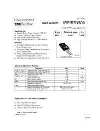Datasheet IRFIB7N50A manufacturer IRF