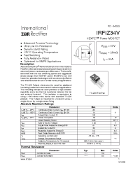 Datasheet IRFIZ34V manufacturer IRF