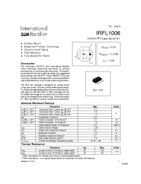 Datasheet IRFL1006 manufacturer IRF