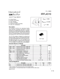 Datasheet IRFL4310 manufacturer IRF