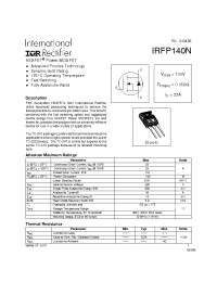 Datasheet IRFP140N manufacturer IRF