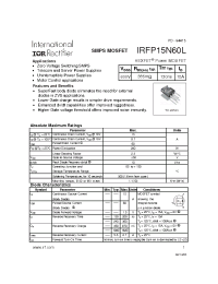 Datasheet IRFP15N60L manufacturer IRF