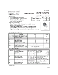 Datasheet IRFP21N60L manufacturer IRF