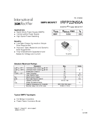 Datasheet IRFP22N50A manufacturer IRF