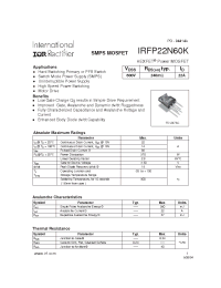 Datasheet IRFP22N60K manufacturer IRF