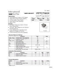 Datasheet IRFP27N60K manufacturer IRF