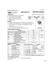 Datasheet IRFP31N50L manufacturer IRF