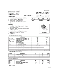 Datasheet IRFP32N50 manufacturer IRF