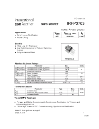 Datasheet IRFP3703 manufacturer IRF