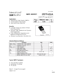 Datasheet IRFP450A manufacturer IRF