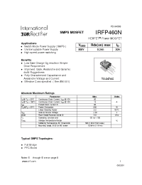 Datasheet IRFP460N manufacturer IRF