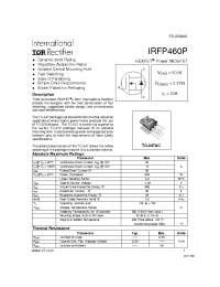Datasheet IRFP460P manufacturer IRF