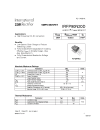 Datasheet IRFP90N20D manufacturer IRF
