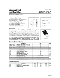 Datasheet IRFPC50LC manufacturer IRF