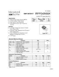 Datasheet IRFPS43N50 manufacturer IRF