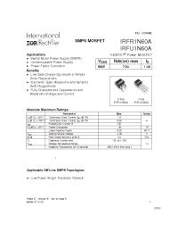 Datasheet IRFR1N60A manufacturer IRF