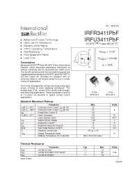 Datasheet IRFR3411 manufacturer IRF