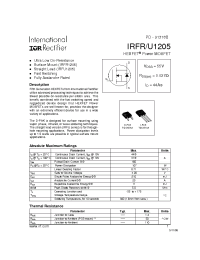 Datasheet IRFRU1205 manufacturer IRF