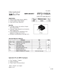 Datasheet IRFS11N50A manufacturer IRF