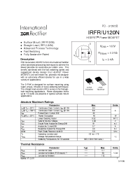 Datasheet IRFU120N manufacturer IRF