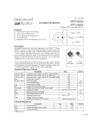 Datasheet IRFU3505 manufacturer IRF
