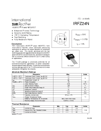 Datasheet IRFZ24N manufacturer IRF