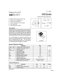 Datasheet IRFZ44 manufacturer IRF