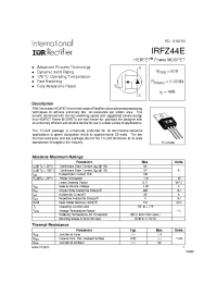 Datasheet IRFZ44E manufacturer IRF