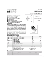 Datasheet IRFZ48 manufacturer IRF