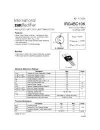 Datasheet IRG4BC10K manufacturer IRF