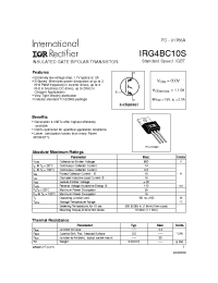 Datasheet IRG4BC10S manufacturer IRF